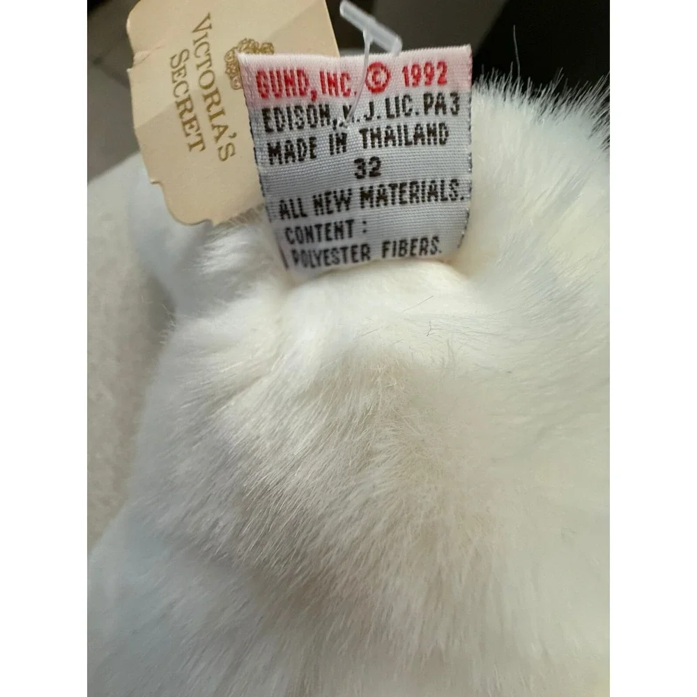 Vintage 1992 Victoria‎ Secret Gund Teddy Bear White Original VS Tag